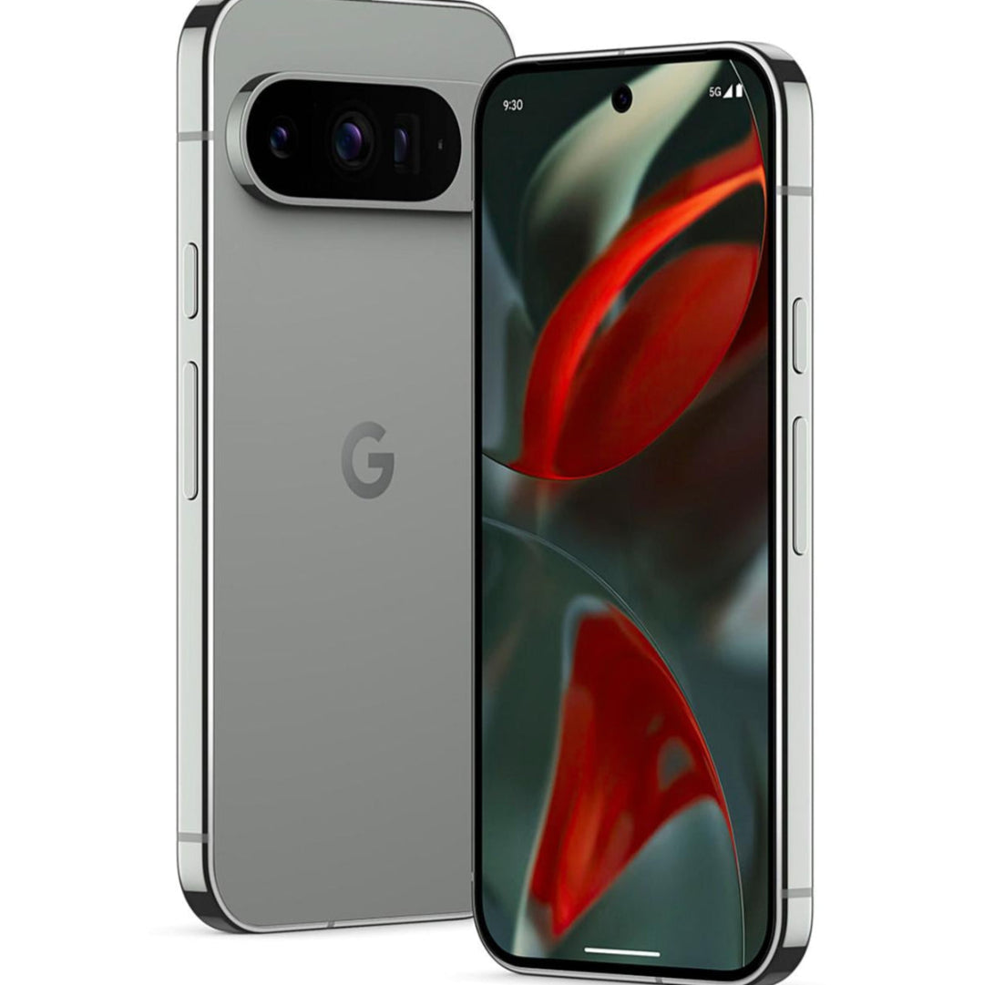 Google Pixel 9 Pro 5G refurbished unlocked smartphone with sleek design and vibrant display.