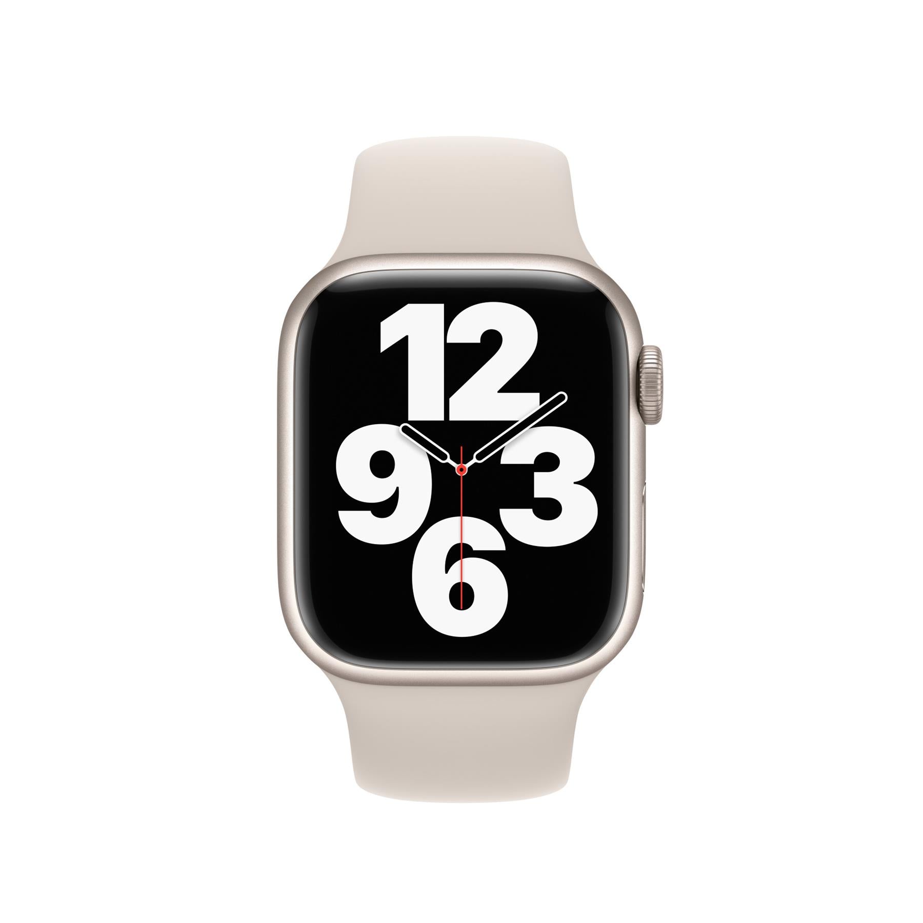 Refurbished Apple Watch Series 7 41mm Silver aluminum with cellular and GPS, showing the watch face and sleek design.
