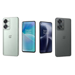 Refurbished OnePlus Nord 2T 5G smartphone in Jade Fog and Gray Shadow colors, unlocked and ready for SIM card.