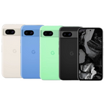 Refurbished Google Pixel 8a 5G smartphone, SIM-free and unlocked, showing the front display with app icons and sleek design.