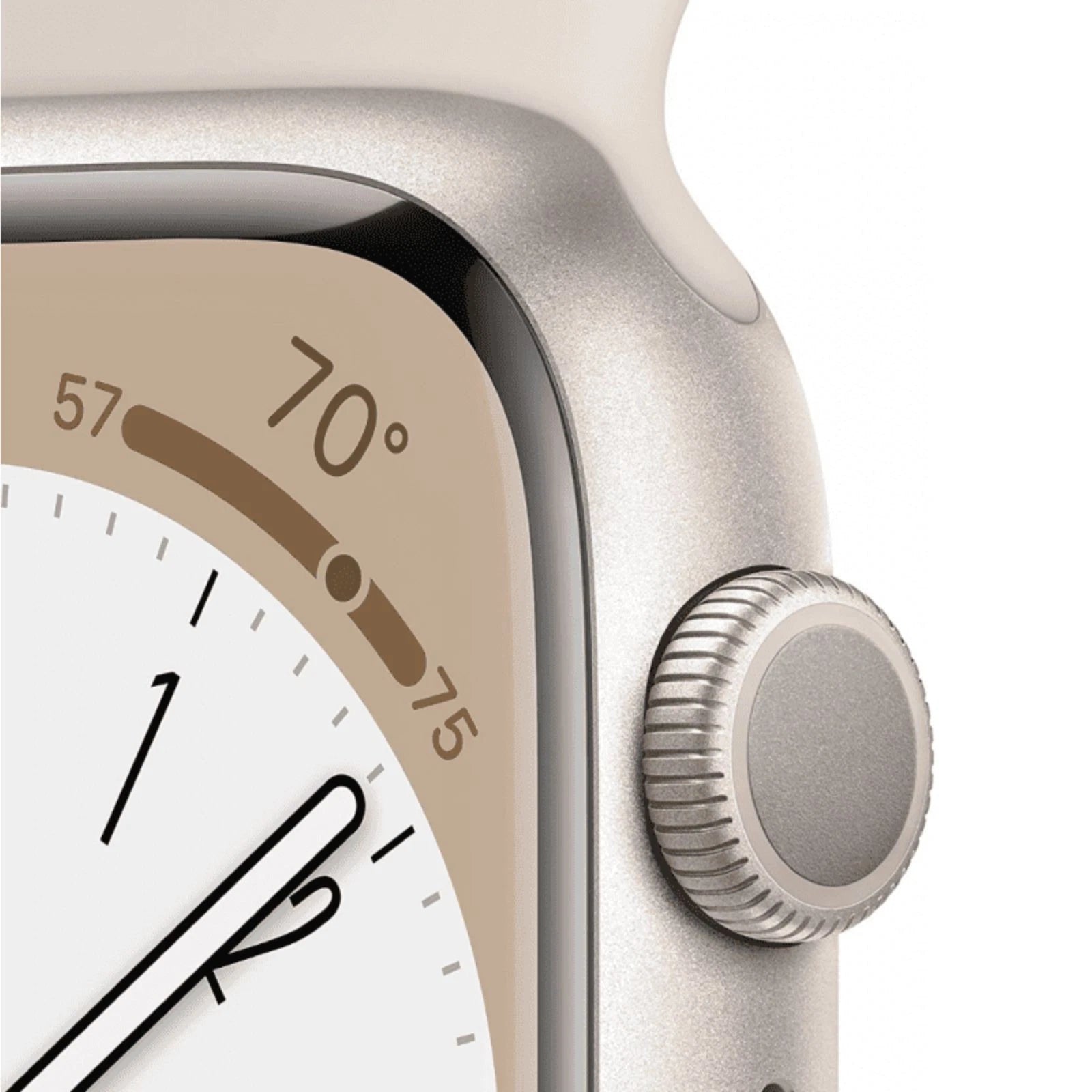 Apple Watch Series 8 45mm GPS, Starlight Aluminum (Generic Band) Refurbished Good