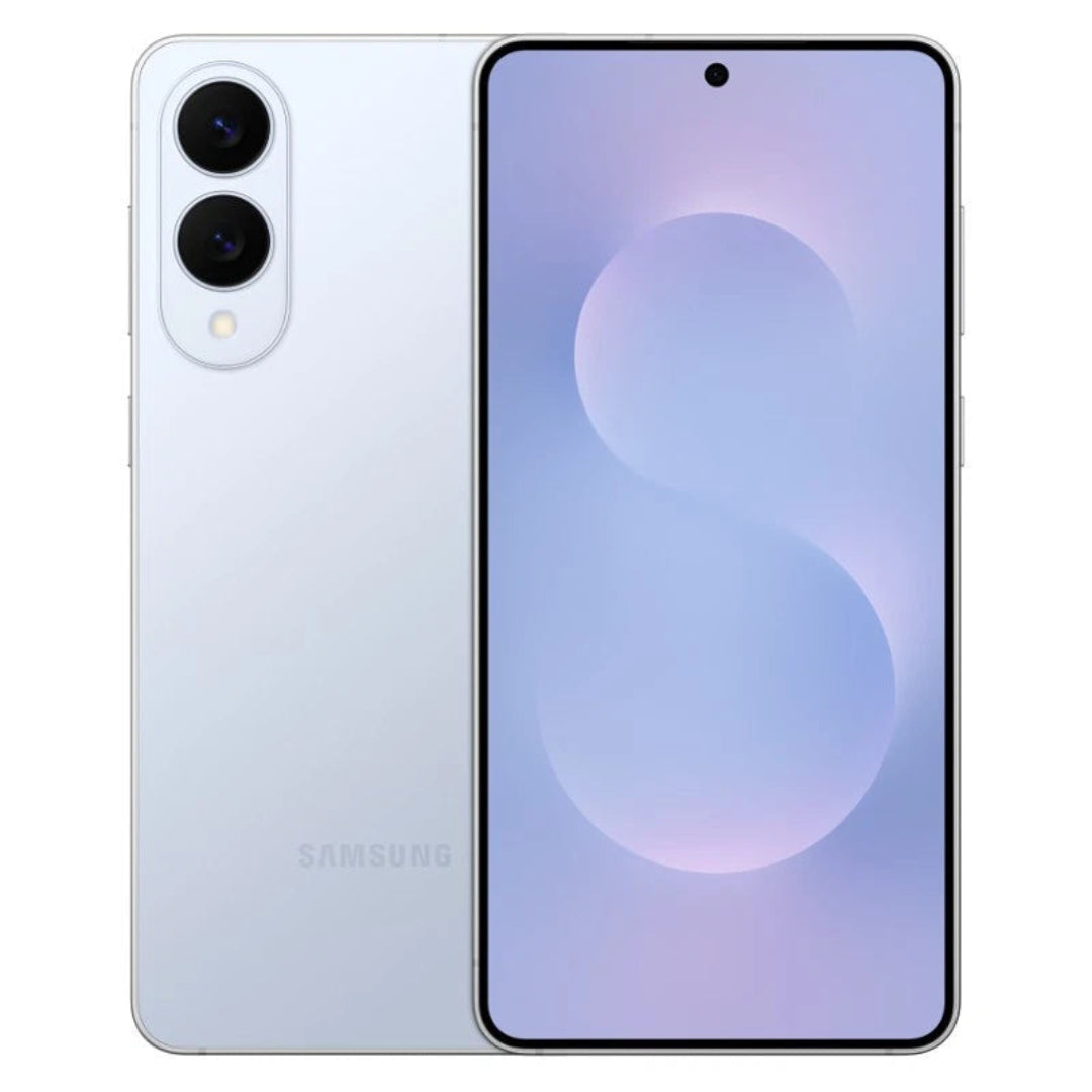 Samsung Galaxy S25 Edge 5G refurbished unlocked smartphone with sleek edge display and dual cameras, shown in image.
