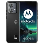 Refurbished Motorola Edge 40 Neo smartphone in black with 256GB storage, unlocked, shown from the front with screen on.