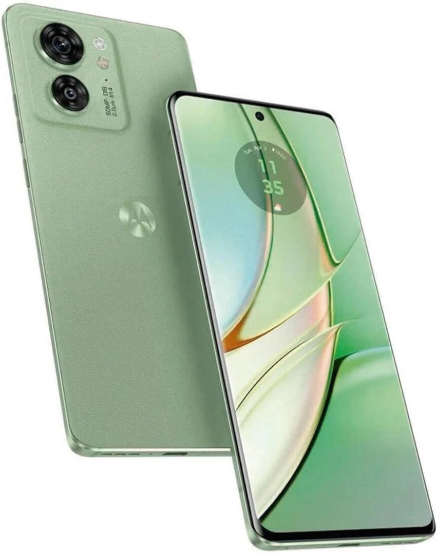 Refurbished Motorola Edge 40 SIM-free smartphone with sleek design and large display, front view showing screen and minimal bezels.