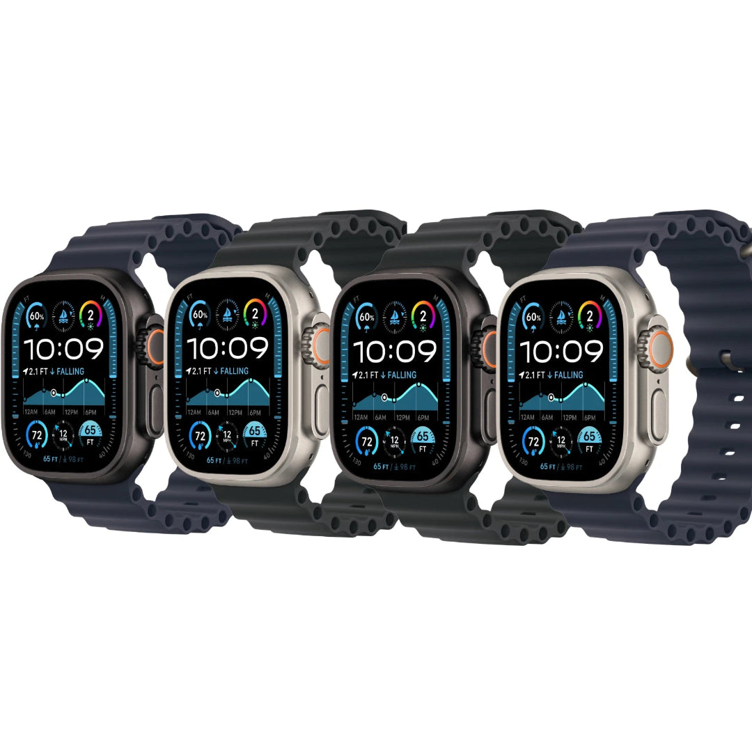 Refurbished Apple Watch Ultra 2 GPS + Cellular with 49mm titanium case, showing the sleek smartwatch on a wrist.