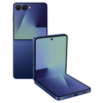 Refurbished Samsung Galaxy Z Flip7 5G unlocked smartphone showing its foldable design and sleek black exterior.