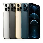 Refurbished Apple iPhone 12 Pro Max SIM-free smartphone with a large display and sleek design, shown in the product image.