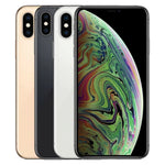 Refurbished Apple iPhone XS Max SIM-free variant by Handtec showing the front screen and sleek design.