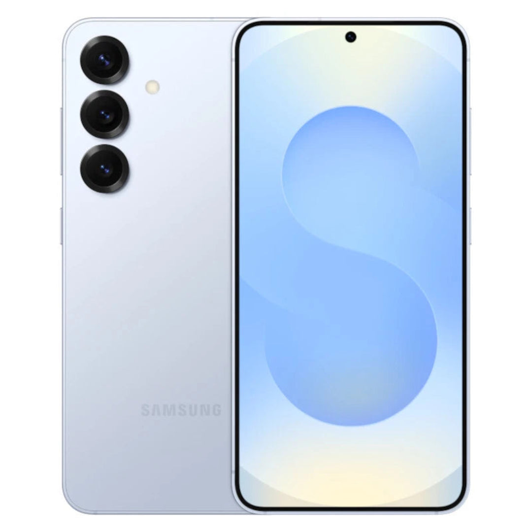 Refurbished Samsung Galaxy S25 Plus 5G smartphone with sleek design and large display, shown in a close-up image.
