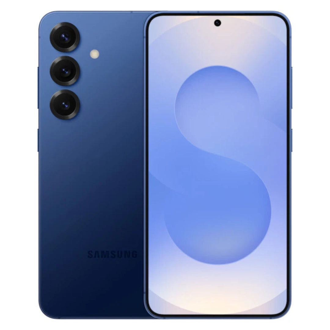 Samsung Galaxy S25 Plus 5G refurbished SIM free smartphone, front view showcasing sleek design and large display screen.