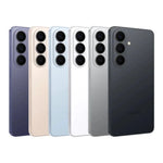 Refurbished Samsung Galaxy S26 5G smartphone, sleek design, front display with screen icons, black color, SIM free variant