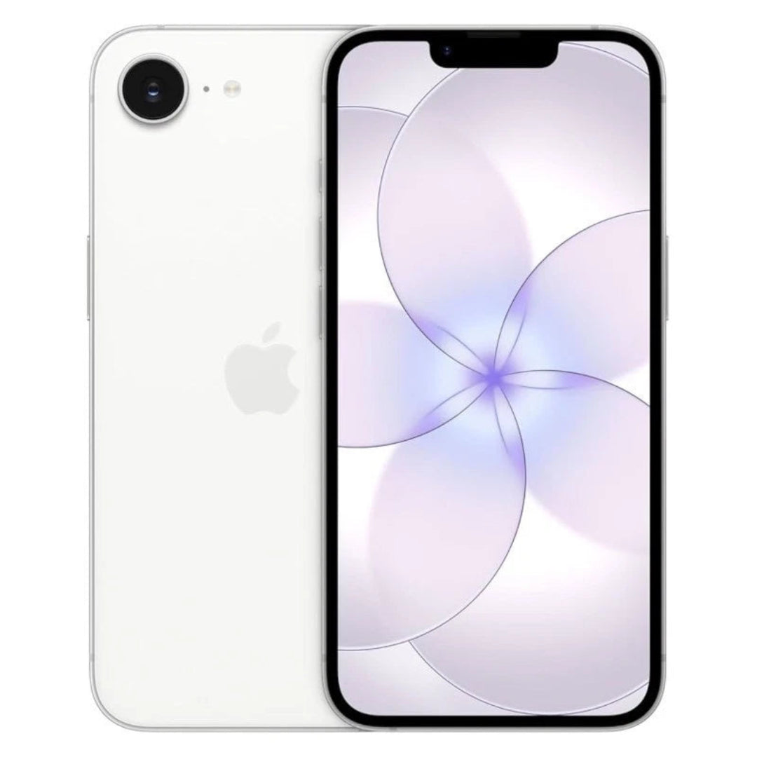 Refurbished Apple iPhone 17e 5G SIM free smartphone with sleek design, front and back views, in excellent condition.