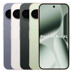 Refurbished Google Pixel 10 Pro XL smartphone with sleek design, large display, and Google branding, SIM free, front view.