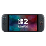 Nintendo Switch 2 gaming console with 7.9" touchscreen, 256GB storage, black Joy-Con controllers, refurbished and pristine condition.