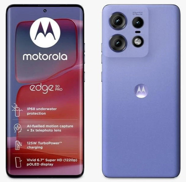 Motorola Edge 50 Pro (5G) 512GB Luxe Lavender Unlocked Refurbished Excellent