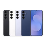 Refurbished Samsung Galaxy S25 FE 5G smartphone, SIM free, with sleek design and vibrant display, shown in the image.