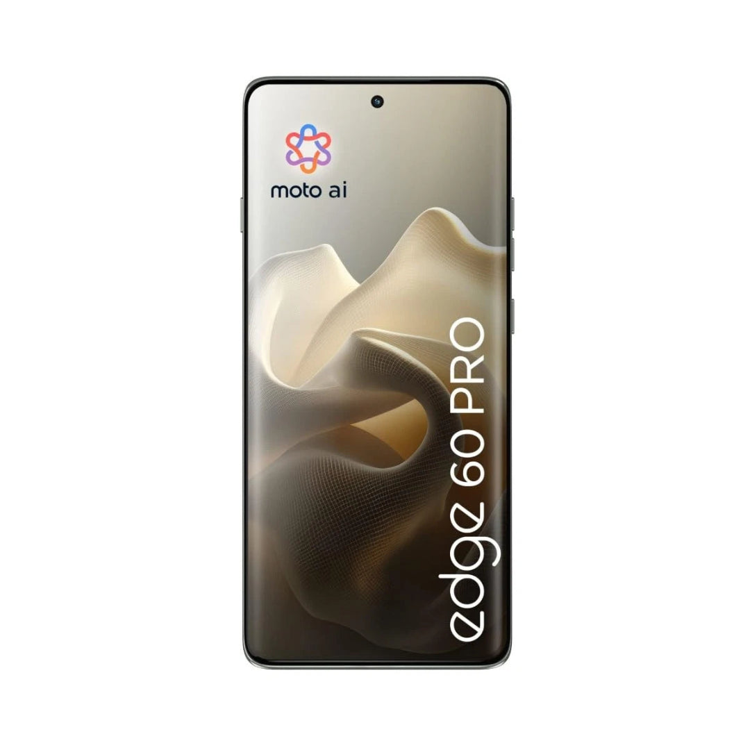 Refurbished Motorola Edge 60 Pro smartphone with Pantone Shadow finish, 512GB storage, unlocked, pristine condition.