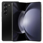 Refurbished Samsung Galaxy Z Fold 5 unlocked smartphone with folded display showing the sleek, modern design and foldable screen.