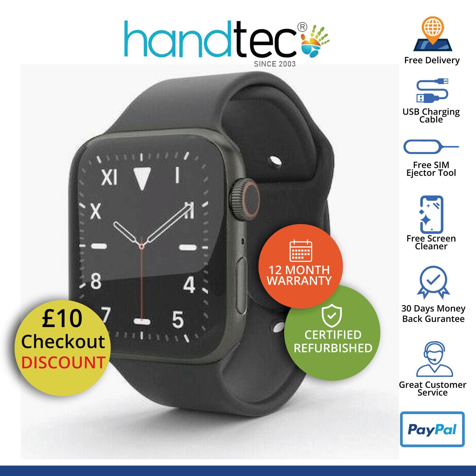 Apple Watch Series 5 GPS 44mm Space Grey Aluminium Refurbished Good