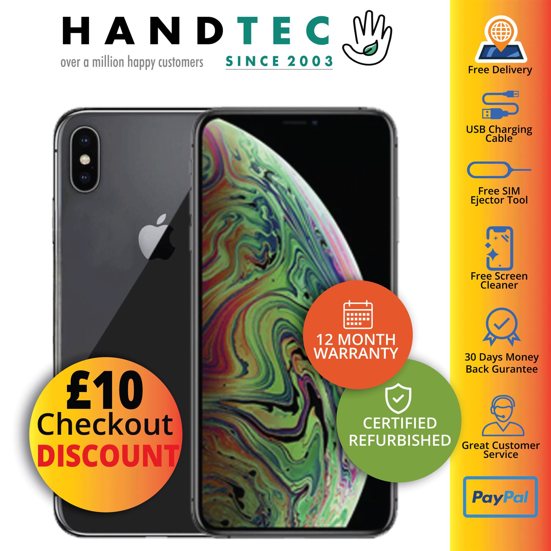 Apple iPhone XS Max 256GB Space Grey (No Face ID) Unlocked Refurbished Good