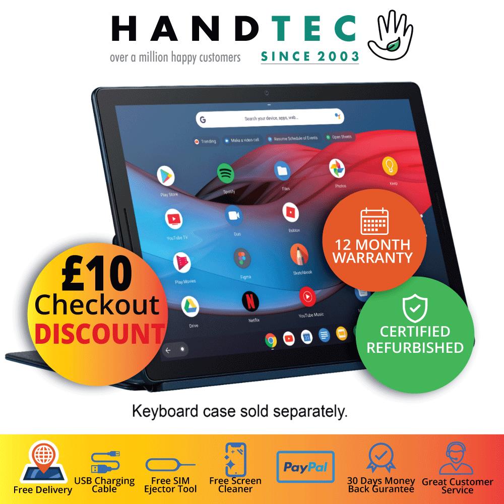 Google Pixel Slate Tablet 12.3, 128GB Midnight Blue Refurbished Excellent