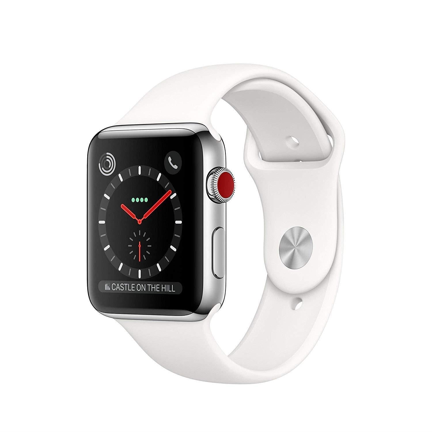 Apple Watch Series 3 42mm GPS + Cellular Silver Stainless Steel Refurbished Pristine