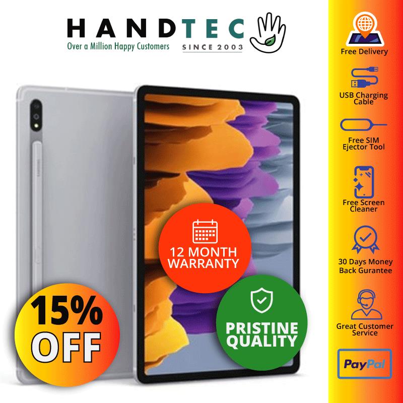 Samsung Galaxy Tab S7+ With S Pen 128GB WiFi + 5G Mystic Silver Refurbished Pristine