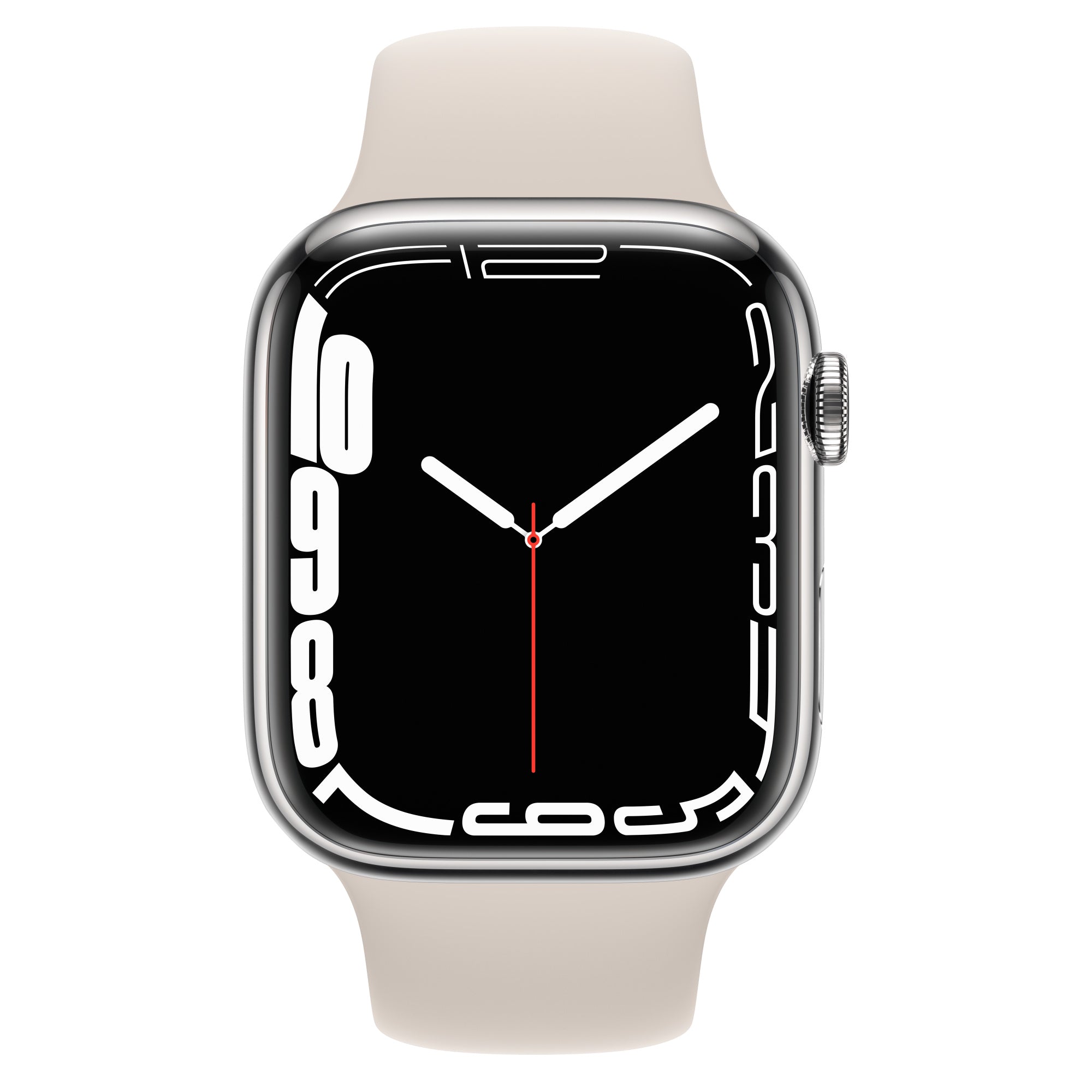 Apple Watch Series 7 GPS + Cellular 45mm Silver Stainless Steel Refurbished Excellent
