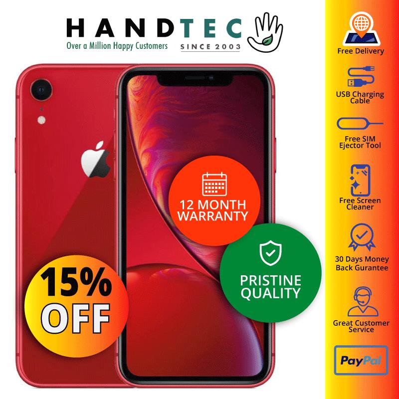 Apple iPhone XR 64GB Red (No Face ID) Unlocked Refurbished Pristine