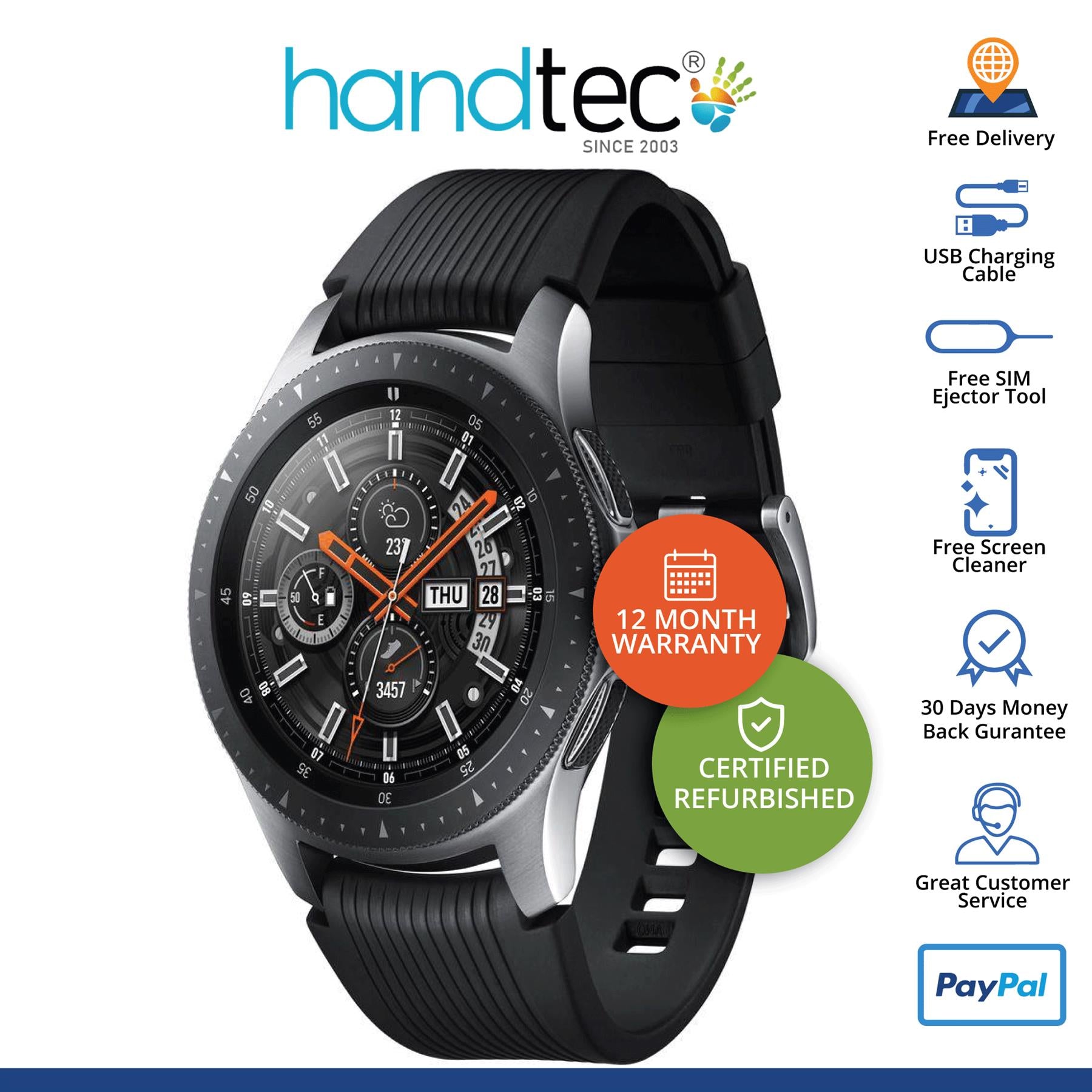 Samsung Galaxy Watch 46mm Silver (Bluetooth) Refurbished Excellent