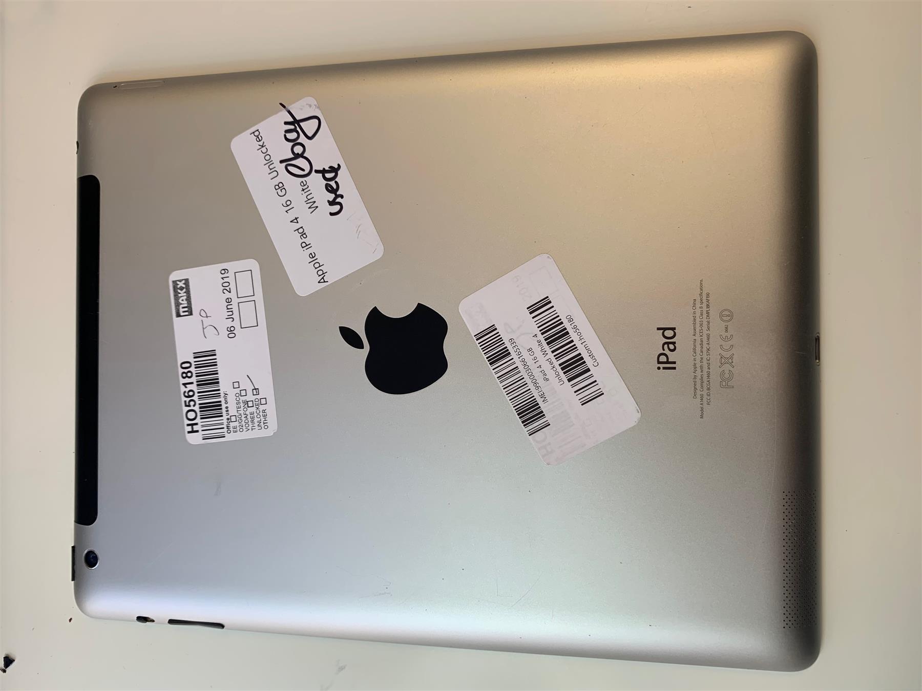 Apple iPad 4 16GB WiFi Cellular Unlocked White - Used