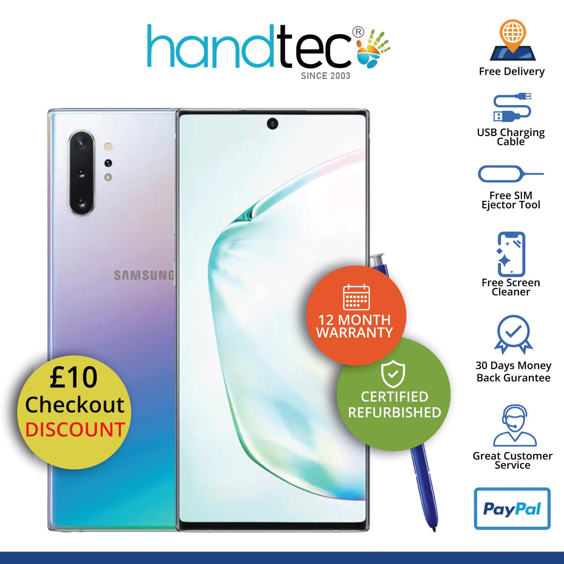 Samsung Galaxy Note 10 Plus 5G 512GB Aura Glow Unlocked Refurbished Pristine