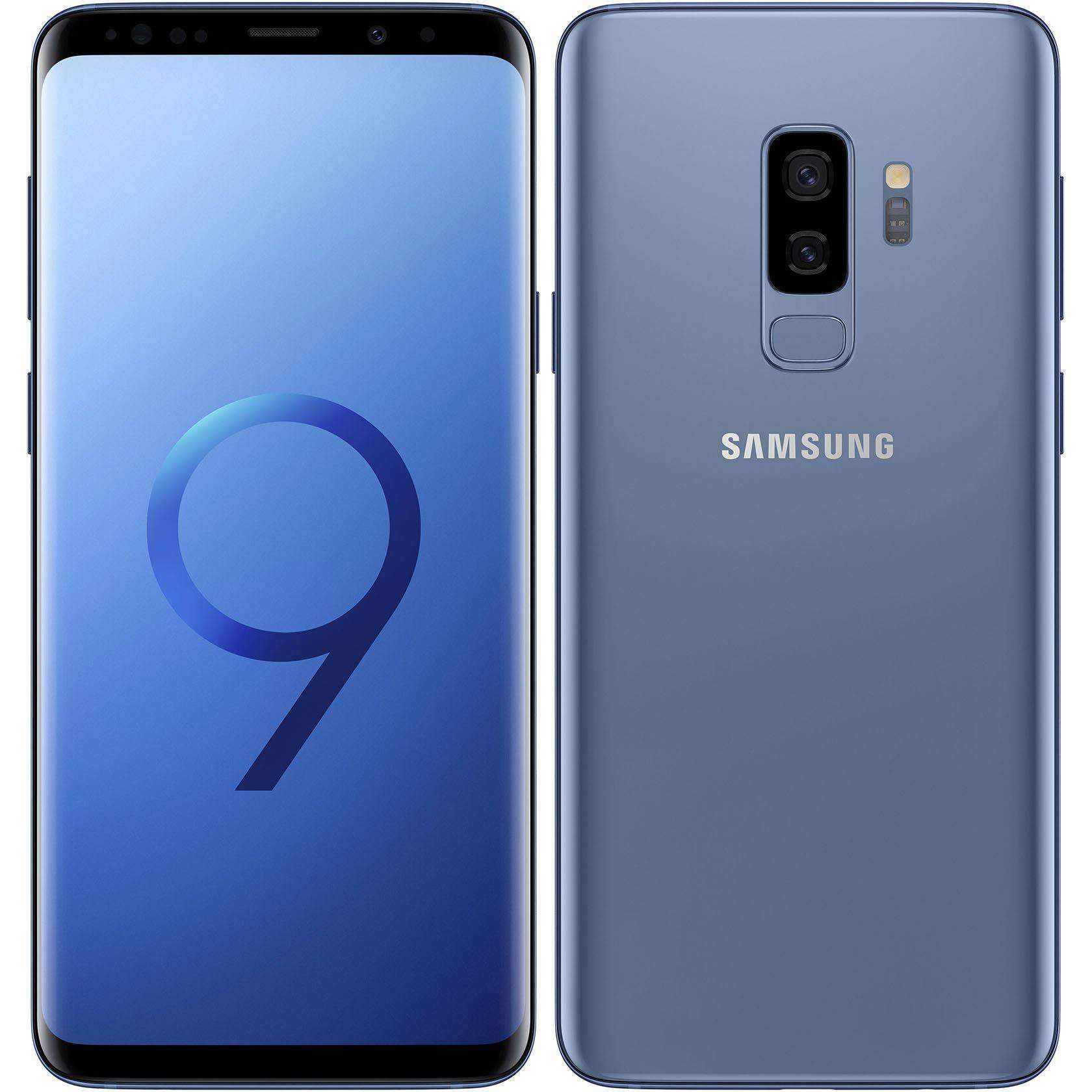 Samsung Galaxy S9 Plus Dual SIM 128GB, Coral Blue (Unlocked) - Refurbished Sim Free cheap