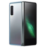 Samsung Galaxy Fold 512GB Space Silver refurbished phone, showing the sleek back with foldable design and silver finish.