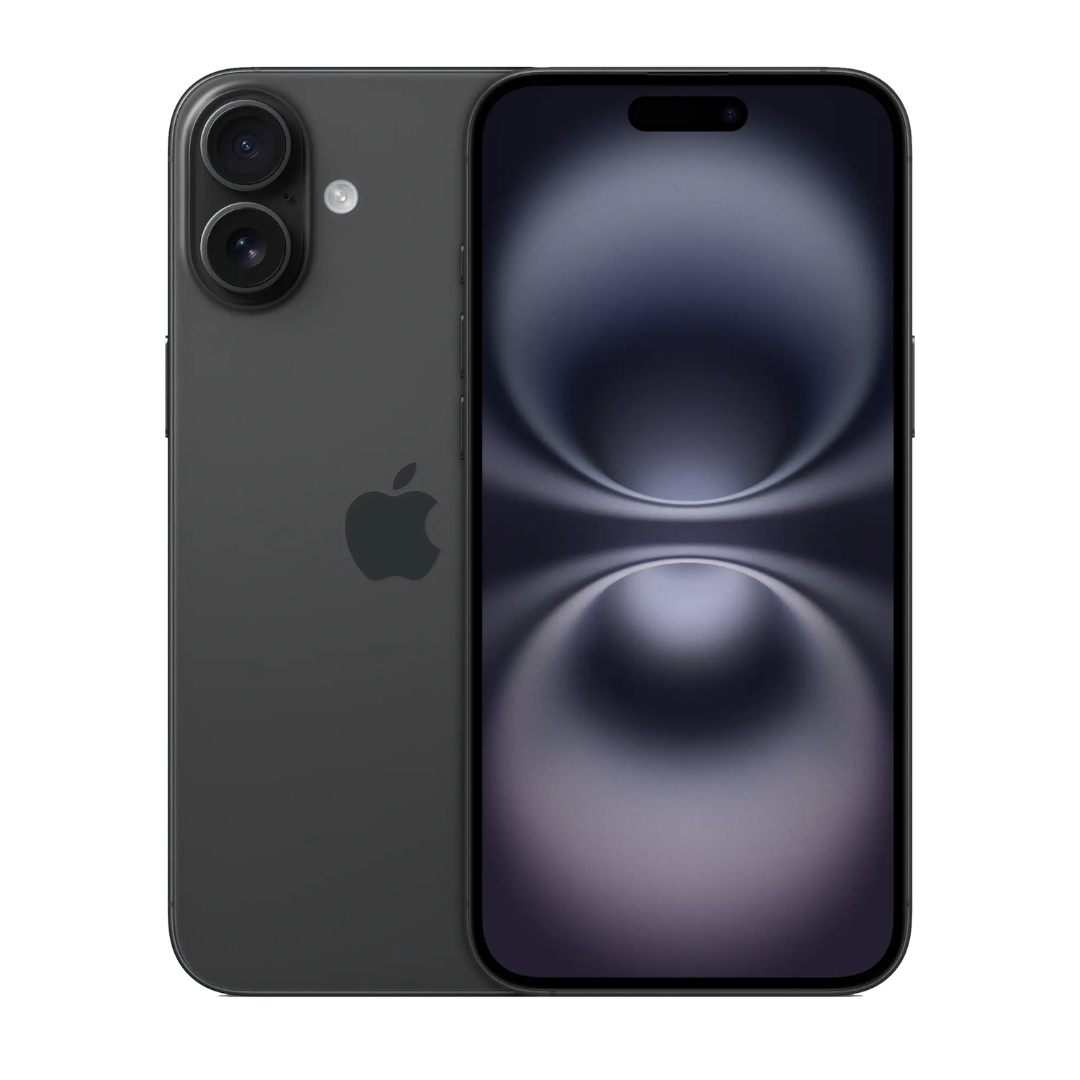 Refurbished Apple iPhone 16 Plus 5G SIM free with a sleek design and large display, showcasing the front of the smartphone.
