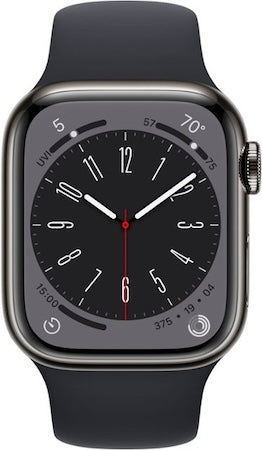 Apple Watch Series 8 (GPS + Cellular) 45mm, Graphite Aluminium Refurbished Good