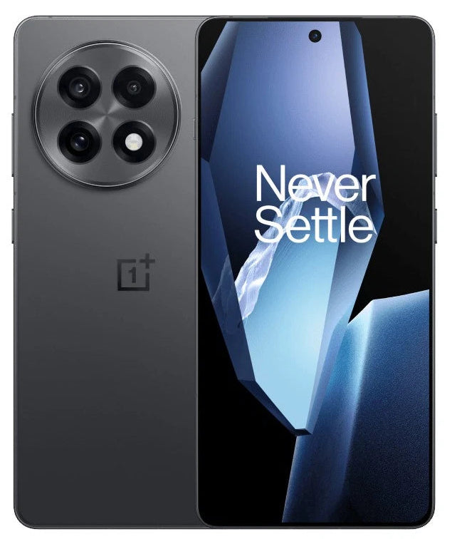 Refurbished OnePlus 13 5G smartphone with sleek design and large display, shown in a close-up view.