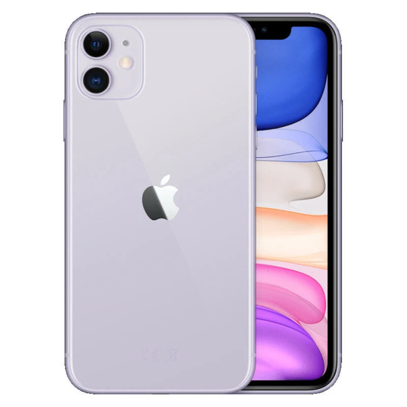 Refurbished Apple iPhone 11 SIM-free unlocked smartphone with dual cameras and 6.1-inch display, by Handtec.