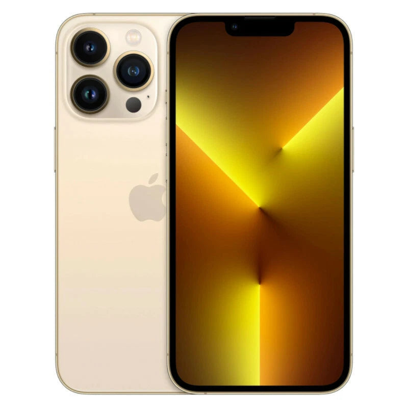 Refurbished Apple iPhone 13 Pro unlocked smartphone with triple camera system and sleek design.