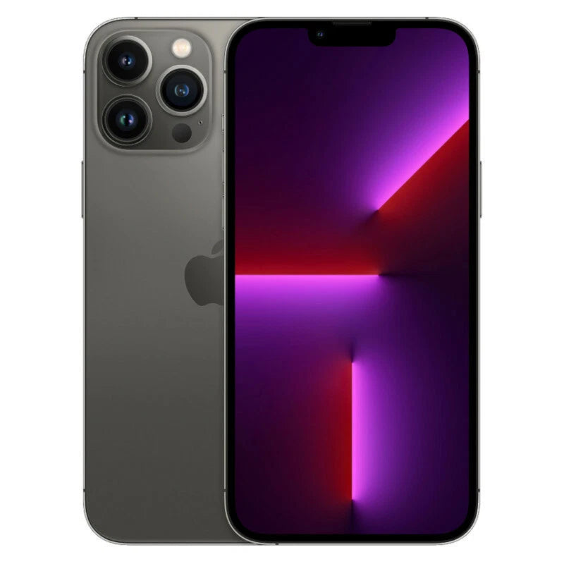 Refurbished Apple iPhone 13 Pro unlocked SIM-free variant with silver finish and triple-camera system, front display and side buttons visible.