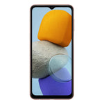 Refurbished Samsung Galaxy M23 5G smartphone in copper color, unlocked, 128GB storage, with a sleek screen display.