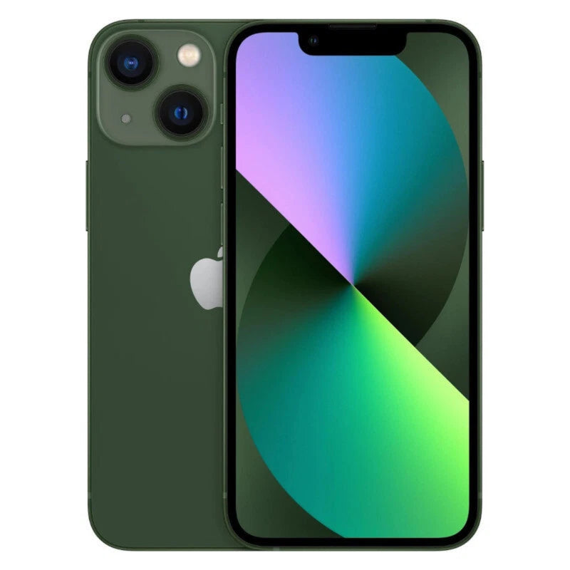 Refurbished Apple iPhone 13 SIM-free variant by Handtec showing the front screen and sleek design in a product image.