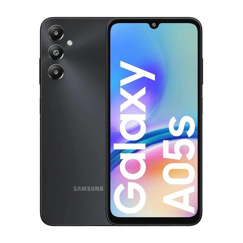 Samsung Galaxy A50s 64GB black unlocked refurbished phone showing front view with screen on and sleek design.