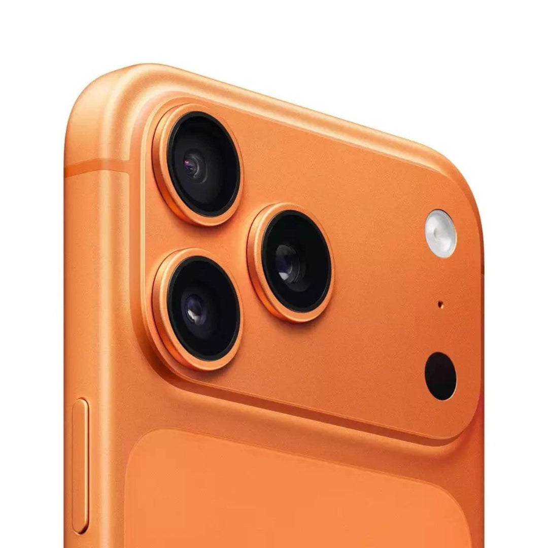 Refurbished Apple iPhone 17 Pro Max 5G with sleek design, large screen, and triple-lens camera system.