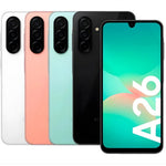 Samsung Galaxy A26 refurbished SIM free unlocked smartphone, showing the front display with vibrant screen and sleek design.