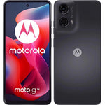 Motorola G24 128GB Matte Charcoal unlocked refurbished phone, front and back view