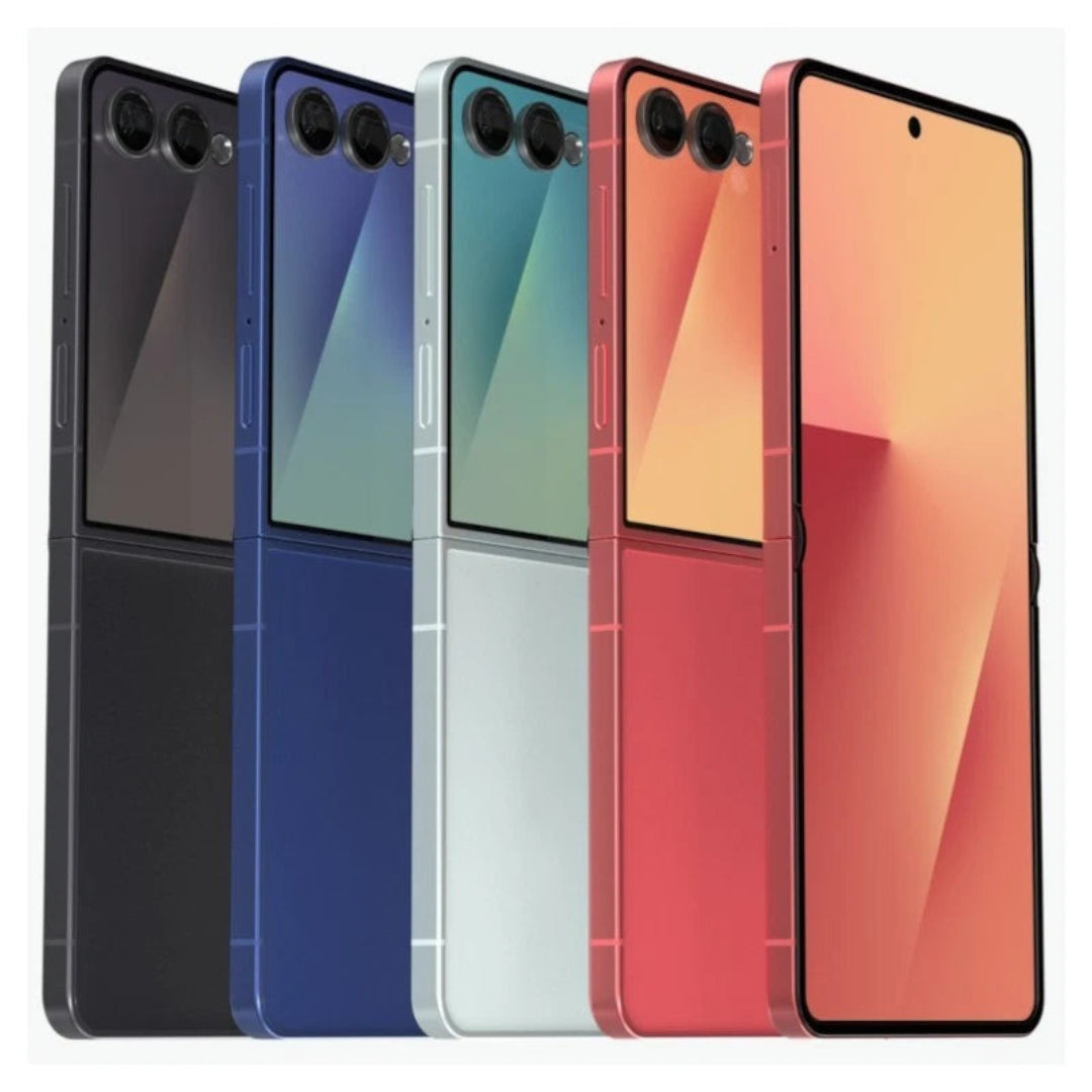 Samsung Galaxy Z Flip 7 5G refurbished unlocked foldable smartphone with sleek design and compact form factor.