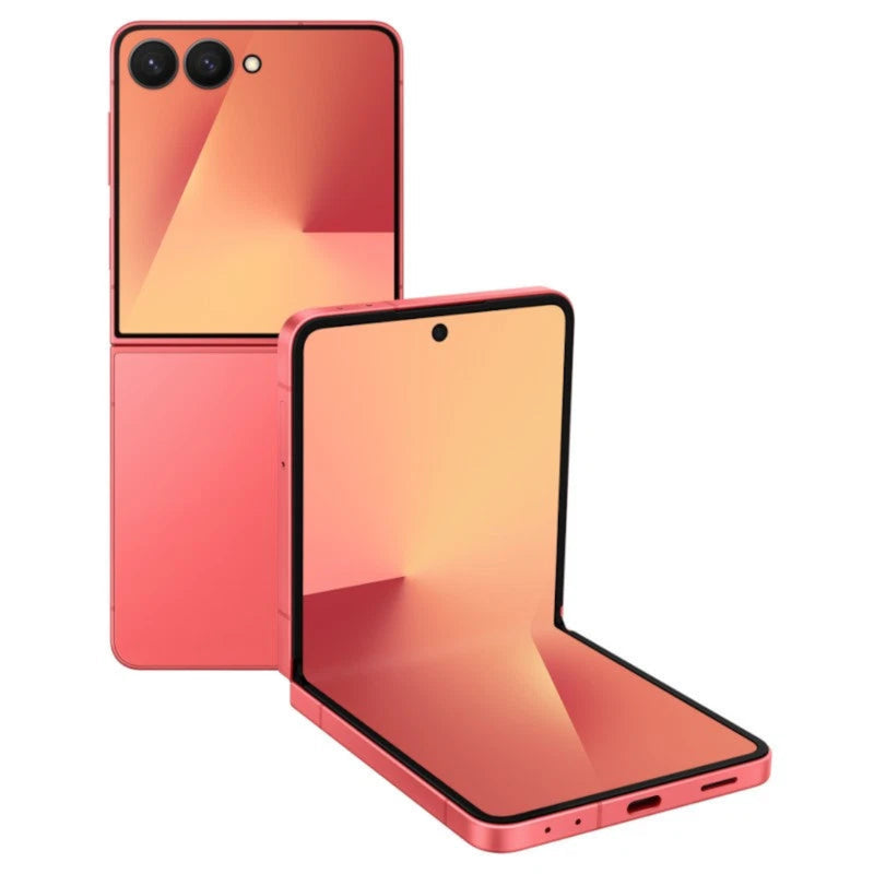 Refurbished Samsung Galaxy Z Flip7 5G unlocked foldable smartphone with dual screens and sleek design.