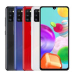 Refurbished Samsung Galaxy A41 SIM free smartphone with a sleek display and modern design, shown in the product image.