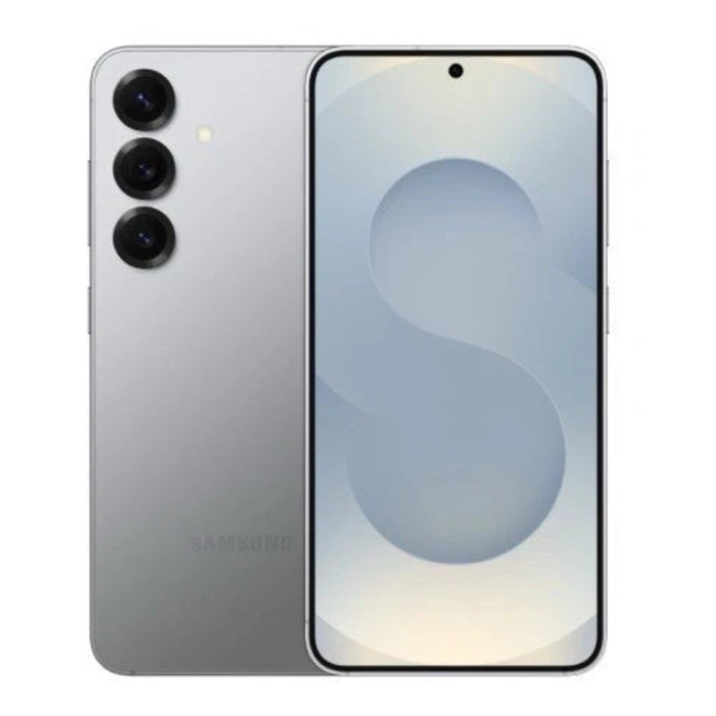 Refurbished Samsung Galaxy S25 5G smartphone with a sleek design and large display, shown in a close-up image.